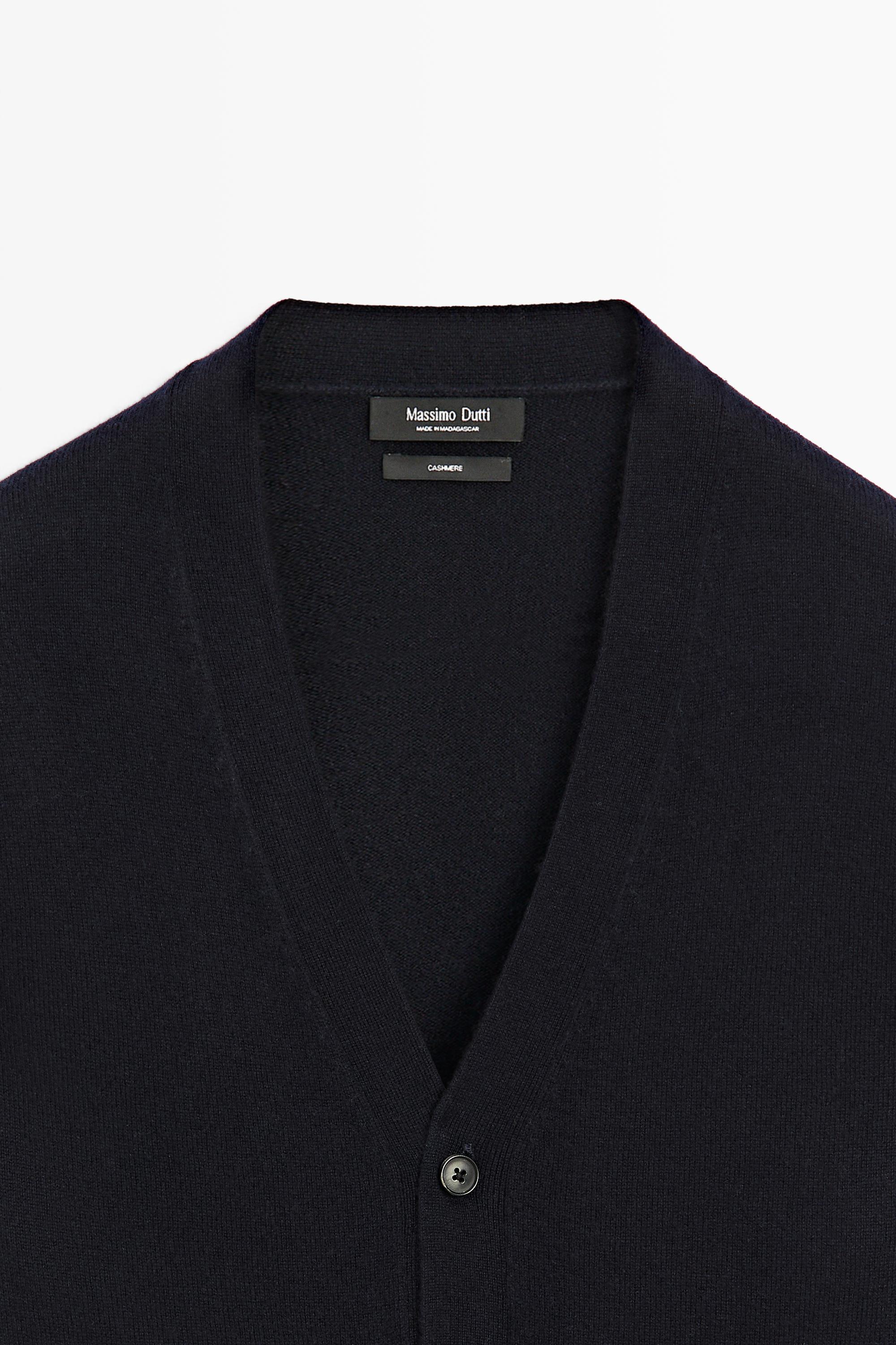 Cardigan en maille à boutons 100 % cachemire